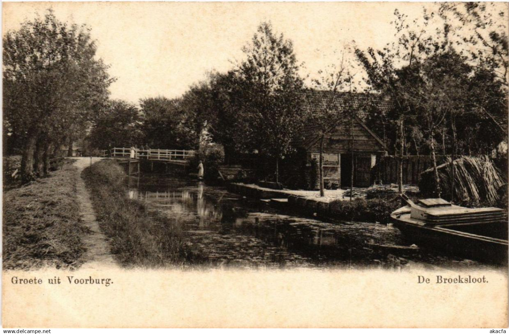 CPA AK Groete uit VOORBURG De Broeksloot NETHERLANDS (602180)