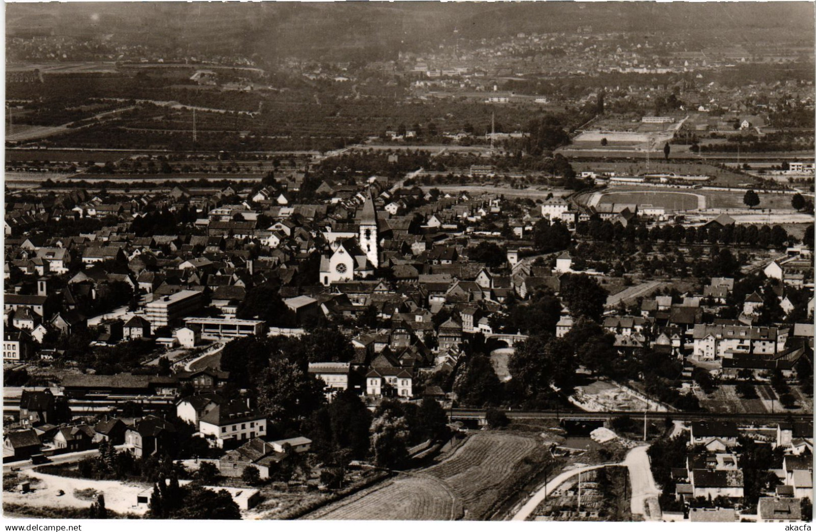 CPA AK HATTERSHEIM AM MAIN Bruckenpartie - Luftbild GERMANY (1419289)