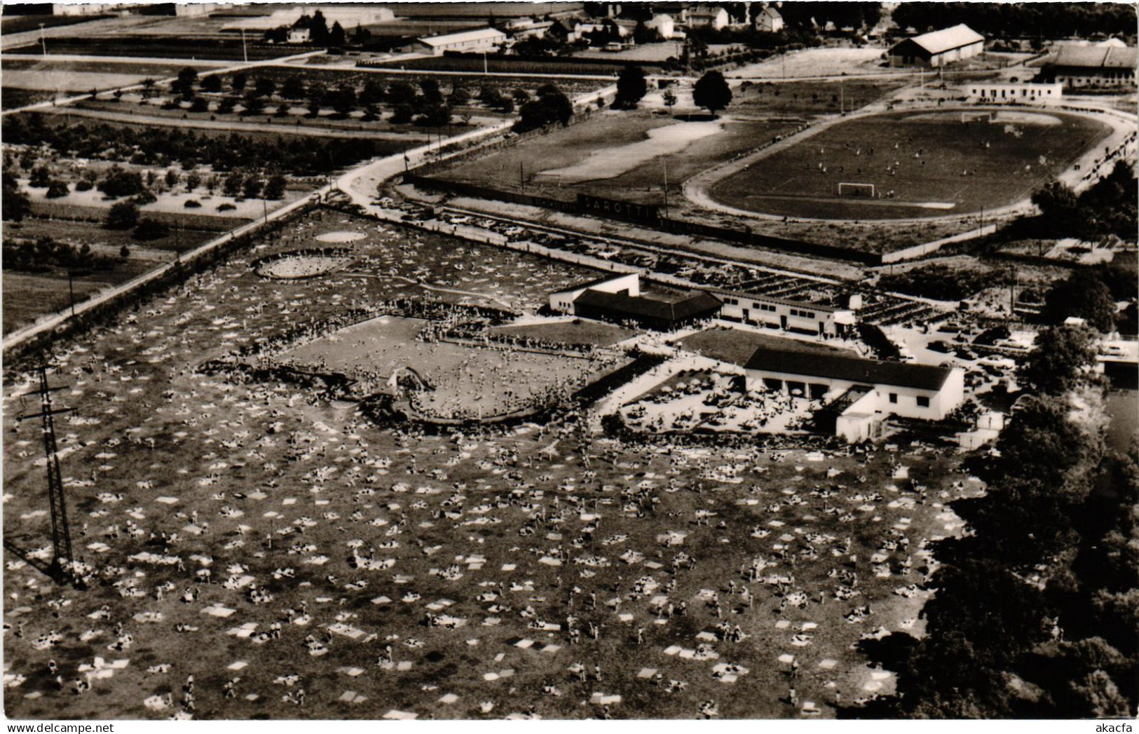 CPA AK HATTERSHEIM AM MAIN Sarotti-Bad - Luftbild GERMANY (1419583)