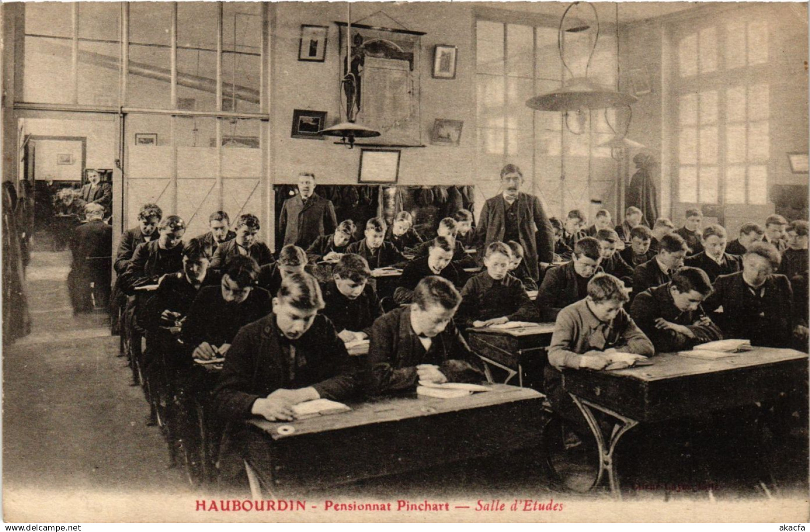 CPA AK HAUBOURDIN - Pensionnat Pinchart - Salle d'Etudes (391500)