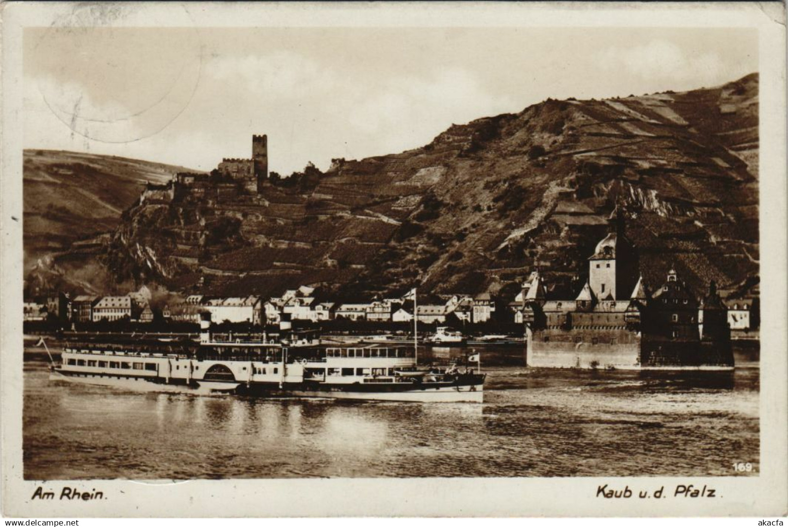 CPA AK Kaub - Am Rhein - Kaub und die Pfalz GERMANY (1069283)