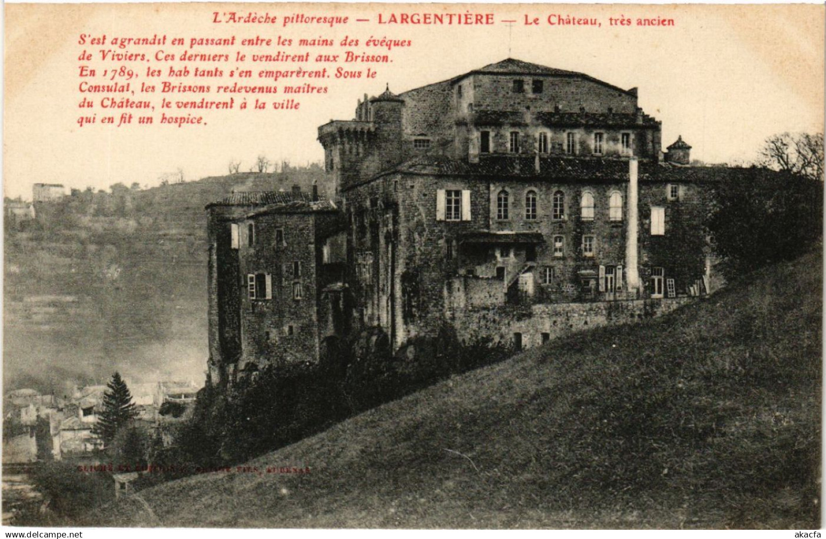 CPA AK LARGENTIERE - Le Chateau - trés ancien (484948)