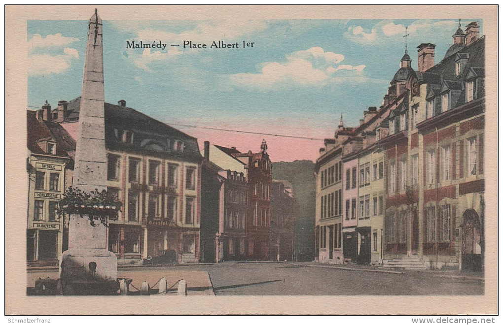 CPA - AK Malmedy Place Albert 1er Hotel bei Eupen Verviers Monschau Liege Lüttich Aachen Simmerath Roetgen Lontzen Eifel