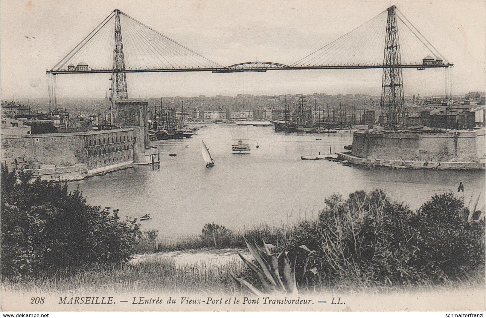 CPA AK Marseille Entrée Vieux Port Pont Transbordeur Hafen Saint Victor Noailles Joliette Hafenzone 13 Bouches du Rhône