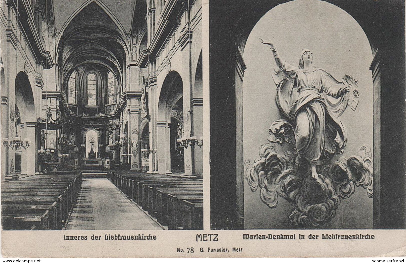 CPA AK Metz Église Liebfrauenkirche Marien Denkmal Maria Mosel Moselle Lothringen Lorraine a Elsaß Alsace Eupen Malmedy