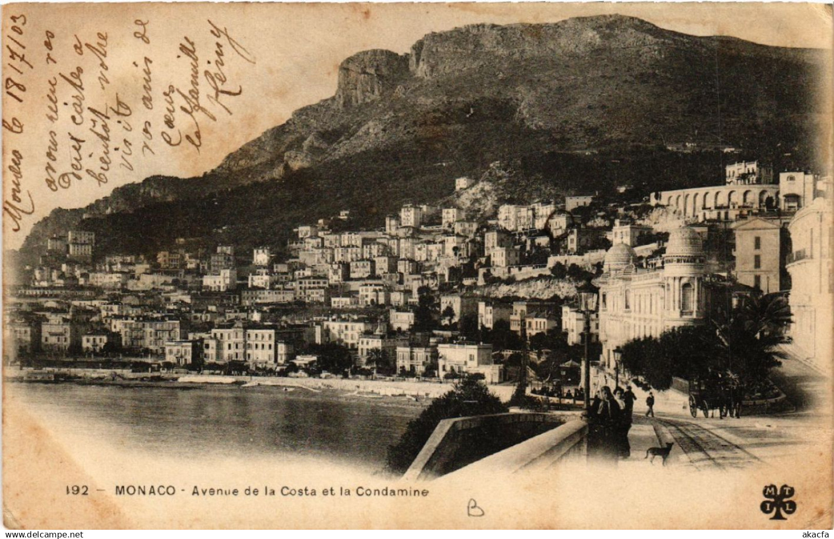 CPA AK MONACO - Avenue de la Costa et la CONDAMINE (476809)