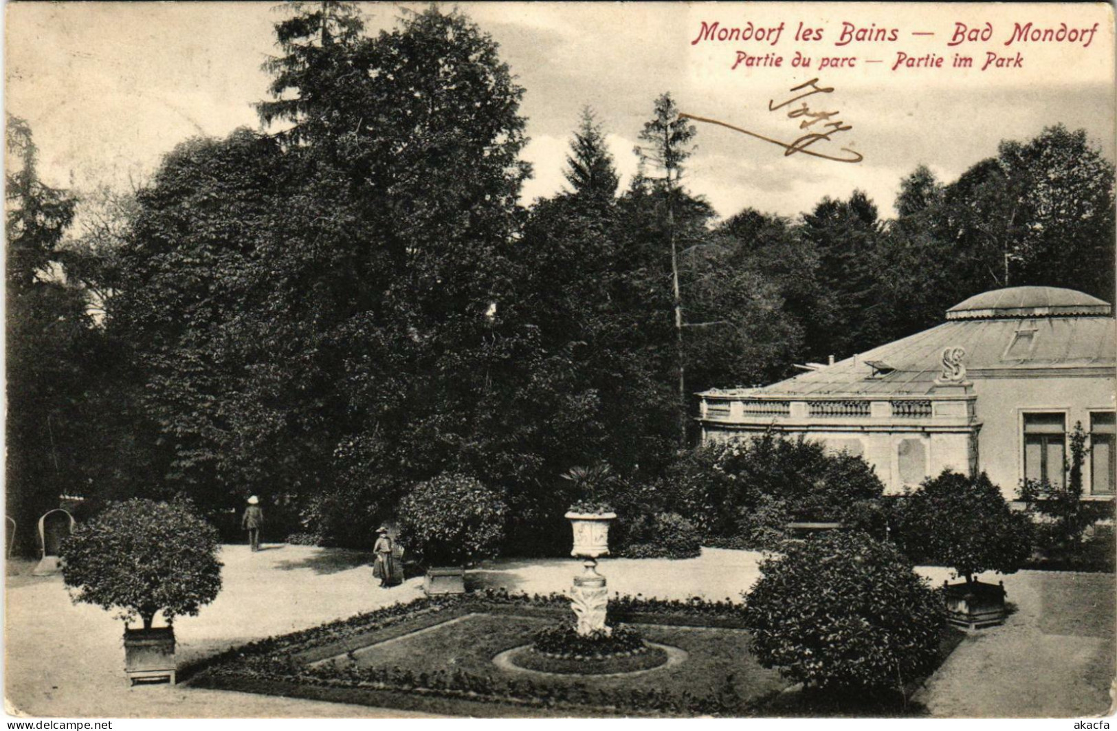 CPA AK Mondorf-les-Bains Bad Mondorf Partie du Parc LUXEMBURG (803848)