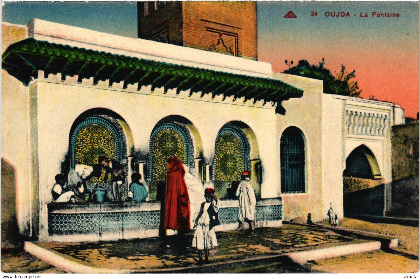 CPA AK OUJDA La Fontaine MOROCCO (1416676)