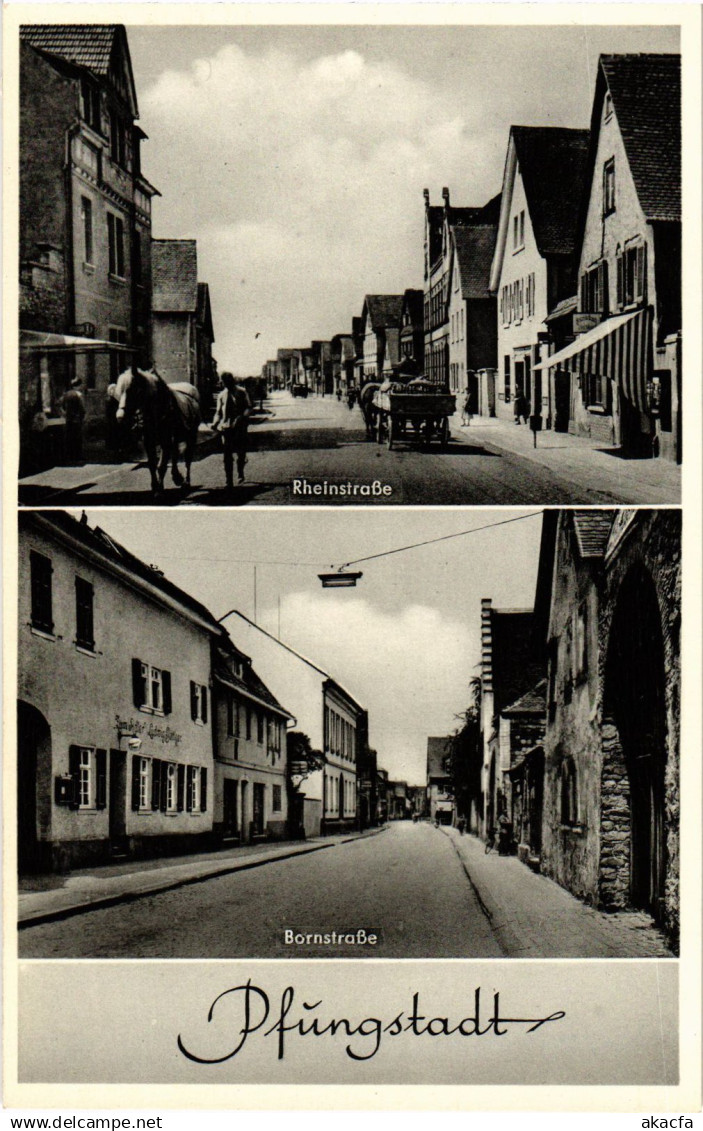 CPA AK PFUNGSTADT Rheinstrasse - Bornstrasse GERMANY (1416715)