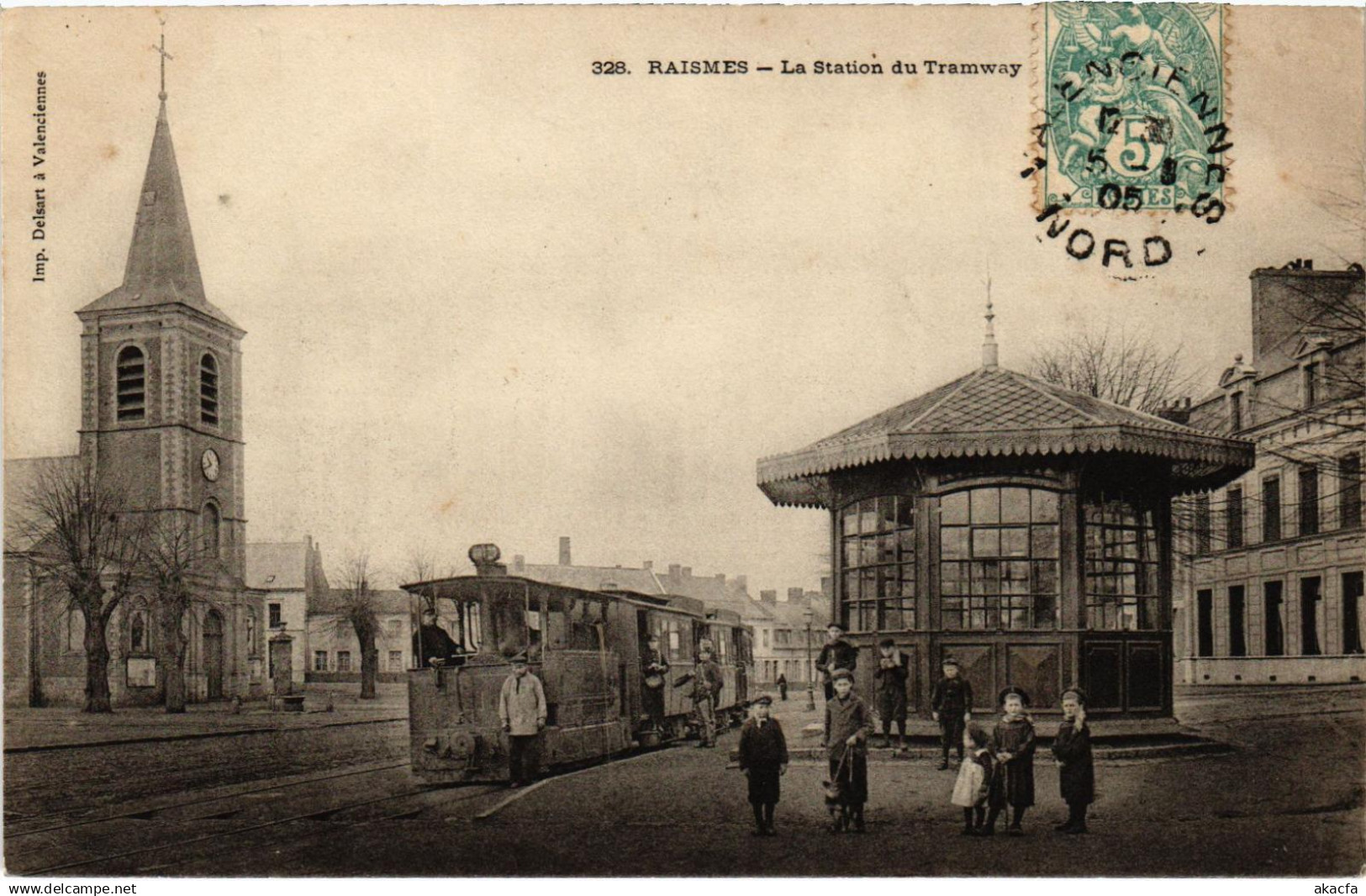 CPA AK RAISMES Station du Tramway TRAM VAPEUR (977282)