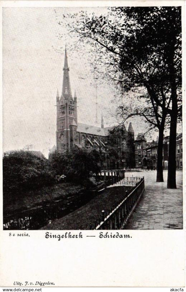CPA AK SCHIEDAM Singelkerk NETHERLANDS (602145)