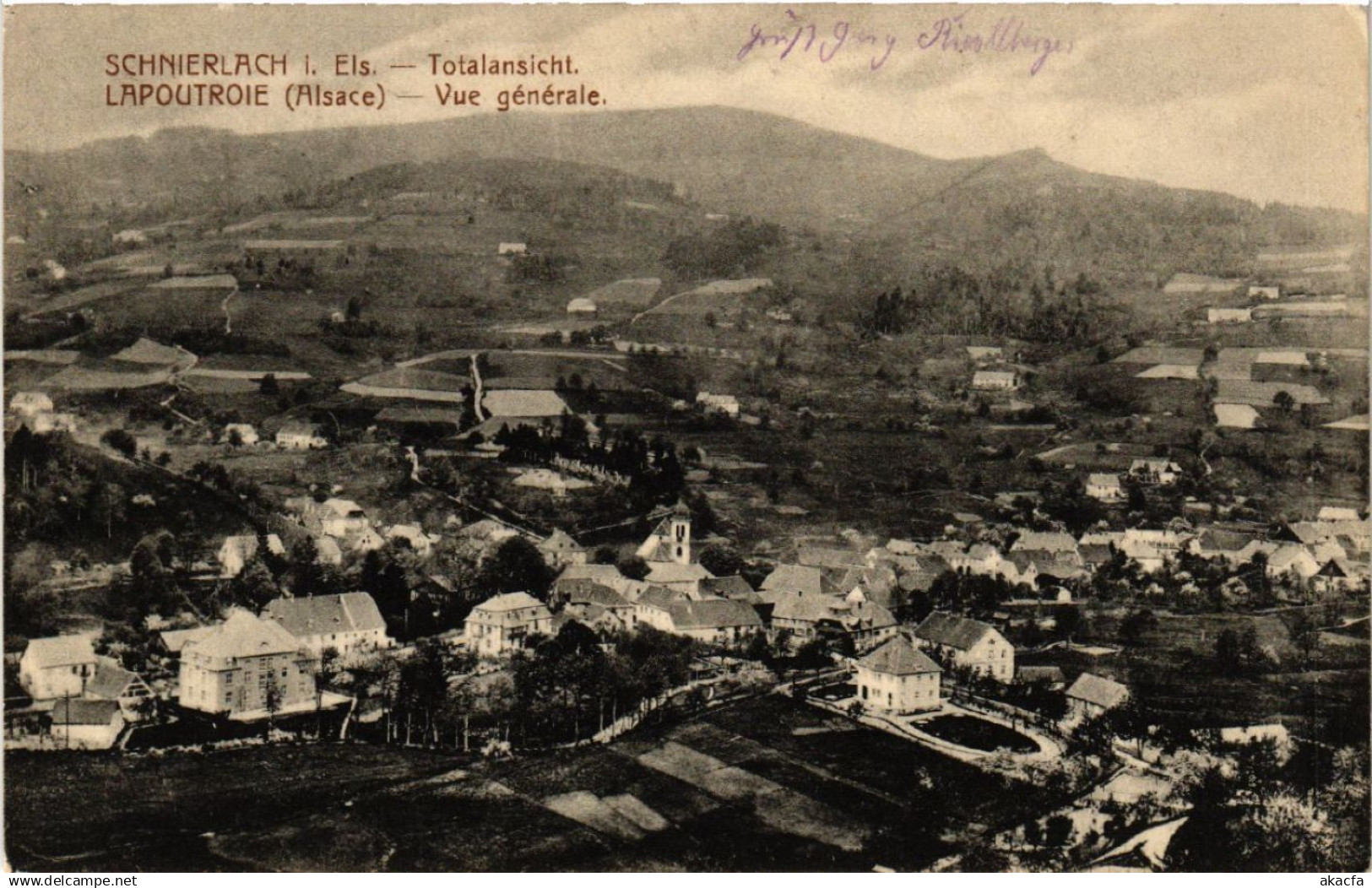 CPA AK SCHNIERLACH - LAPOUTROIE - Totalansicht - Vue générale (389781)