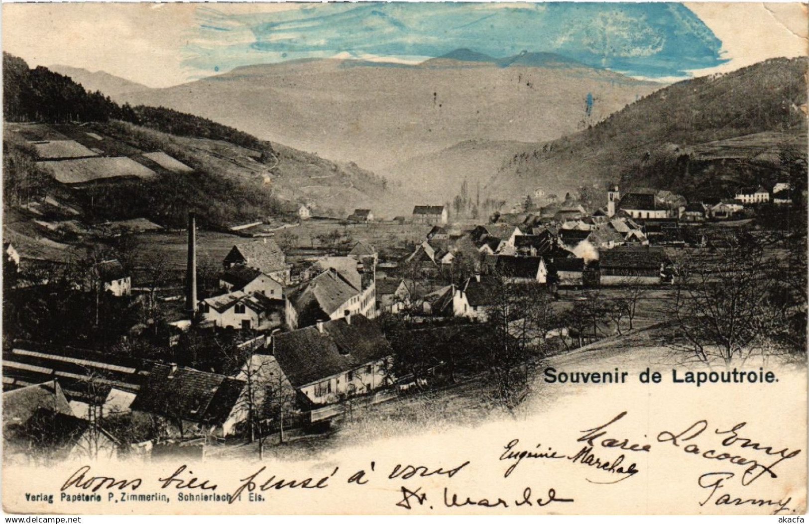 CPA AK SCHNIERLACH - LAPOUTROIE - Totalansicht - Vue générale (389788)