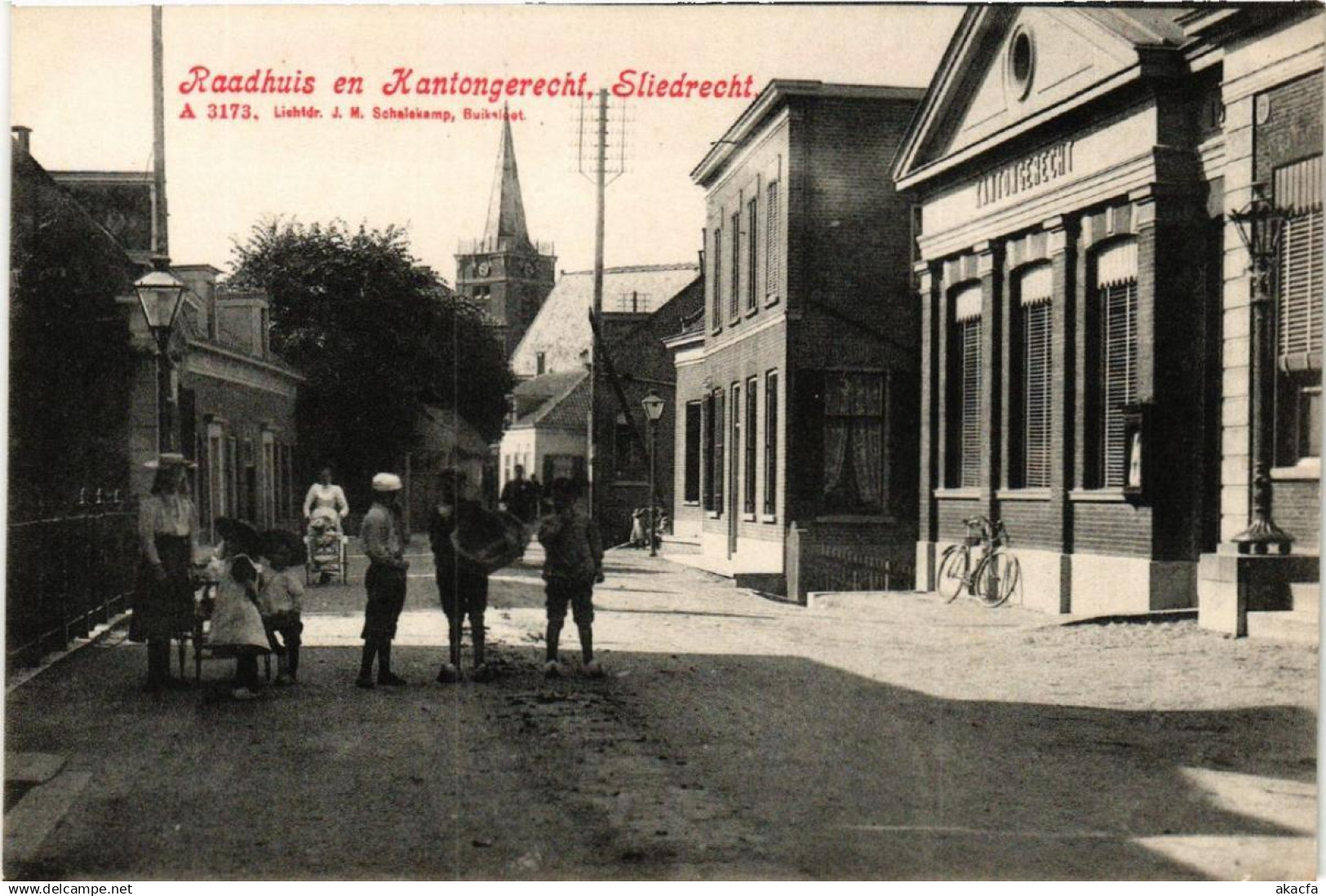 CPA AK SLIEDRECHT Raadhuis en Kantongerecht NETHERLANDS (601958)