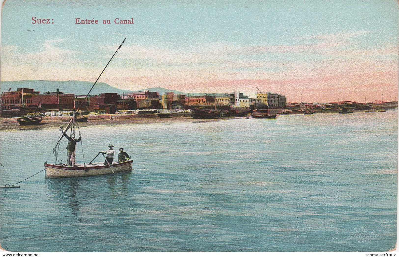 CPA AK Suez Sues السويس Entrée au Canal Kanal قناة السويس Egypt Egypte مصر Ägypten Orient Oriental Afrique Africa