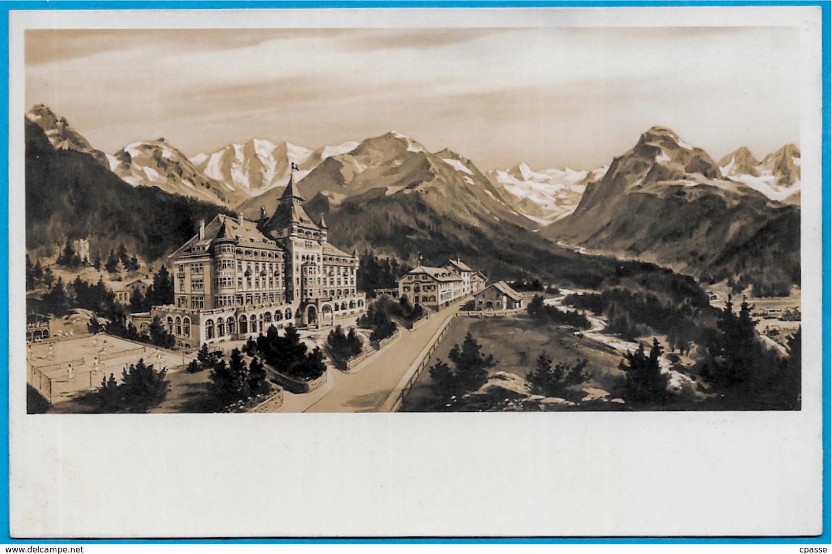 CPA AK Suisse GR Grisons PONTRESINA Palace Hotel (Tennis)