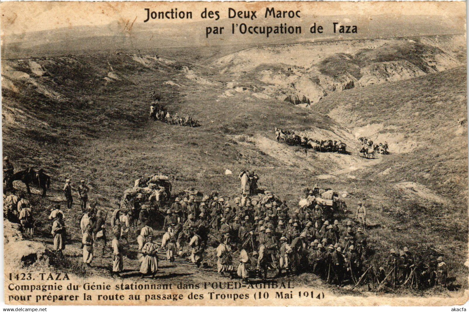 CPA AK TAZA Jonction des Deux Maroc par l'Occupation de Taza MOROCCO (1416550)