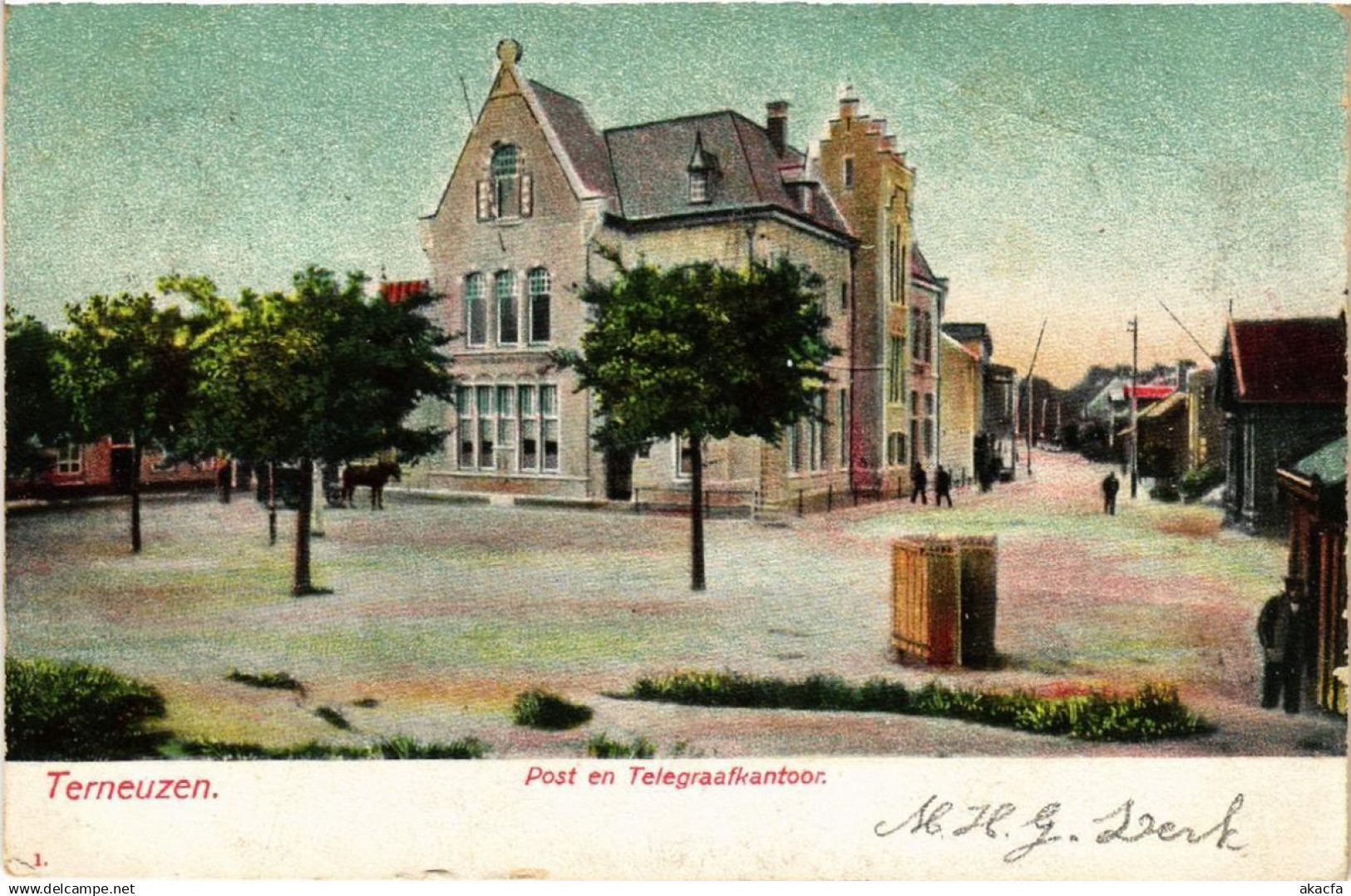 CPA AK TERNEUZEN Post en Telegraafkantoor NETHERLANDS (604521)