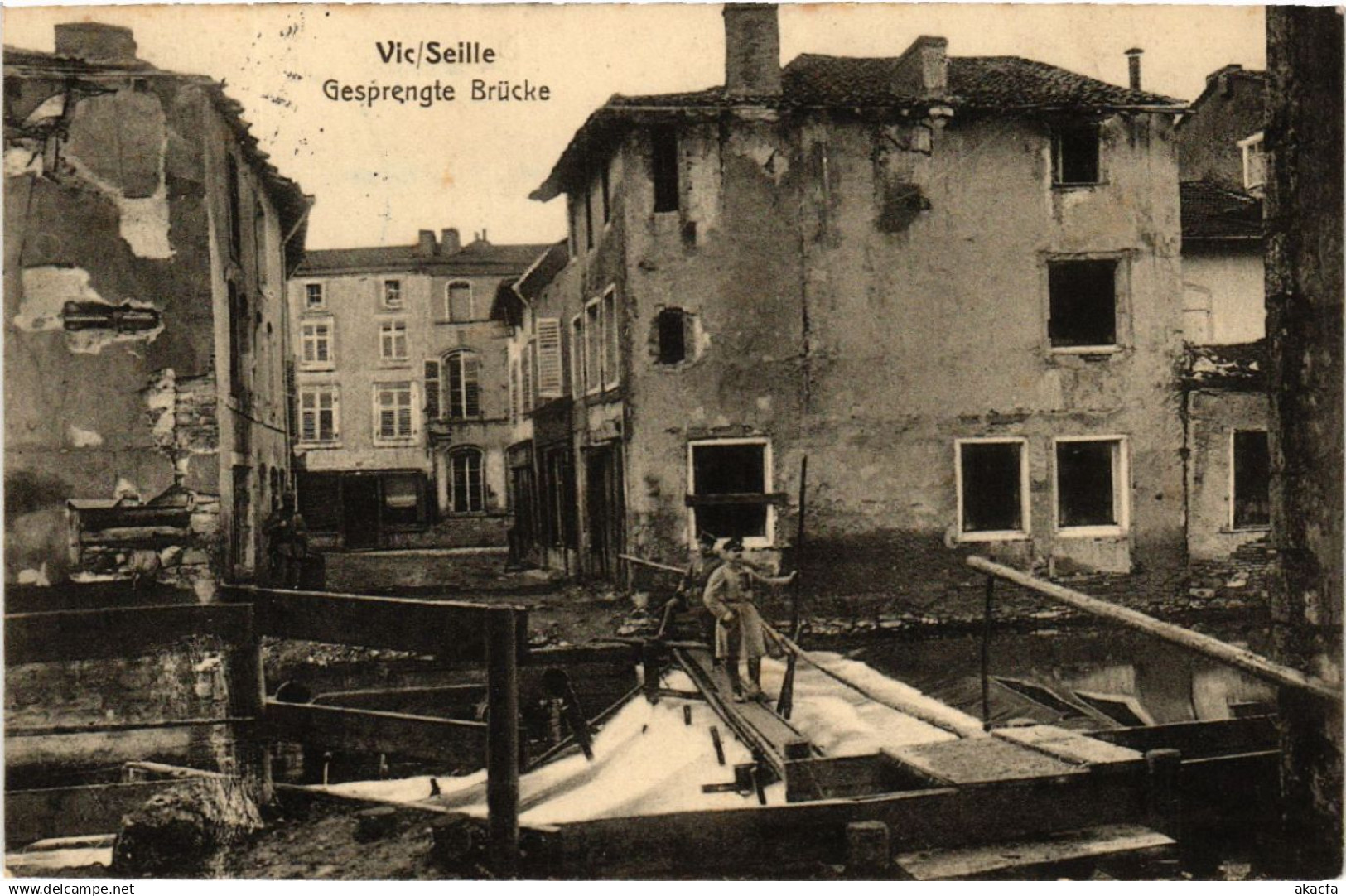 CPA AK VIC-sur-SEILLE - VIC a. d. SEILLE - Gesprengte Brucke (387892)