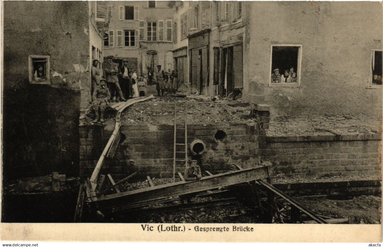 CPA AK VIC-sur-SEILLE - VIC a. d. SEILLE - Gesprengte Brucke (388015)