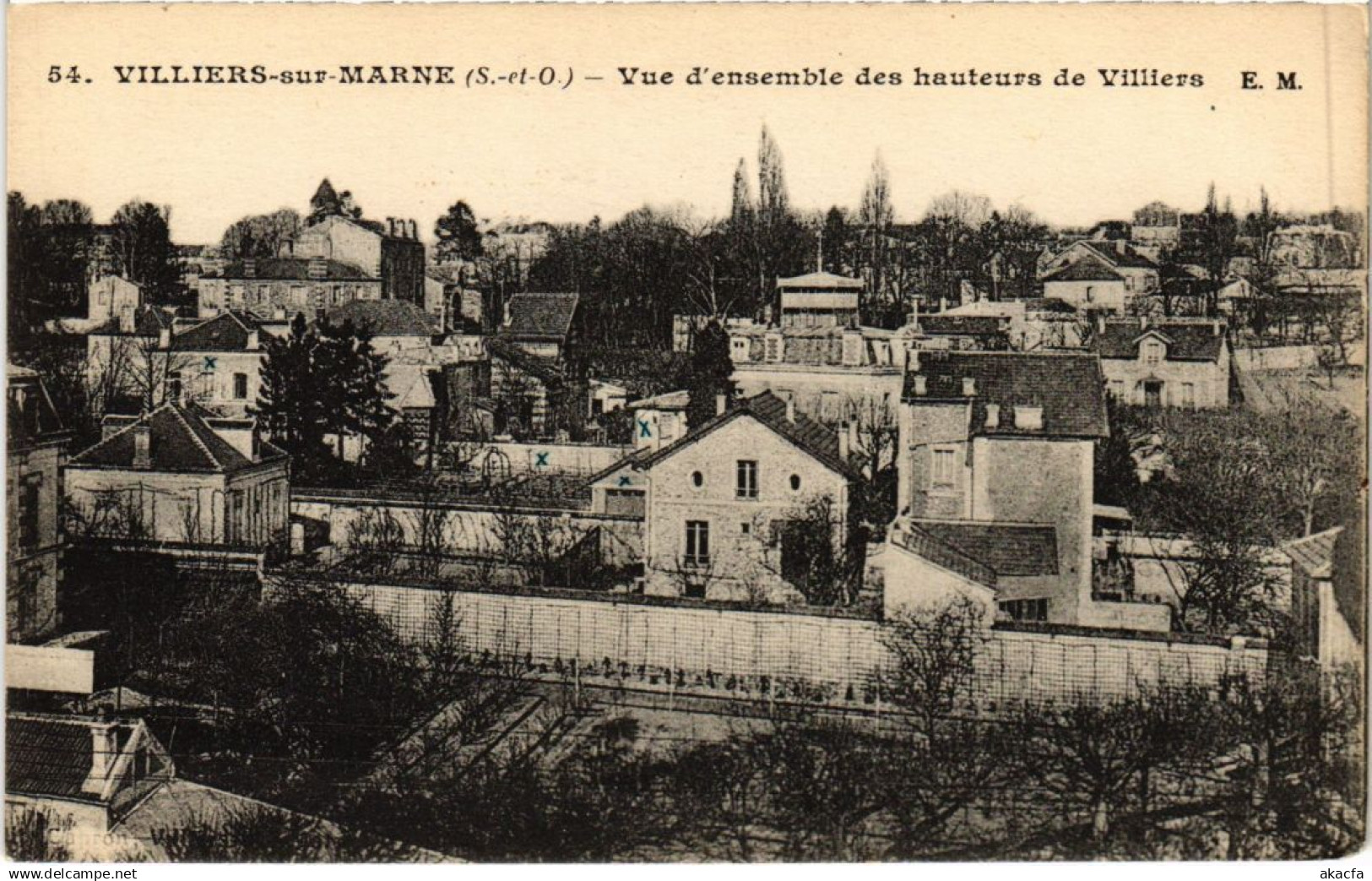 CPA AK Villiers s Marne Vue ensemble des hauteurs de Villiers FRANCE (1282918)