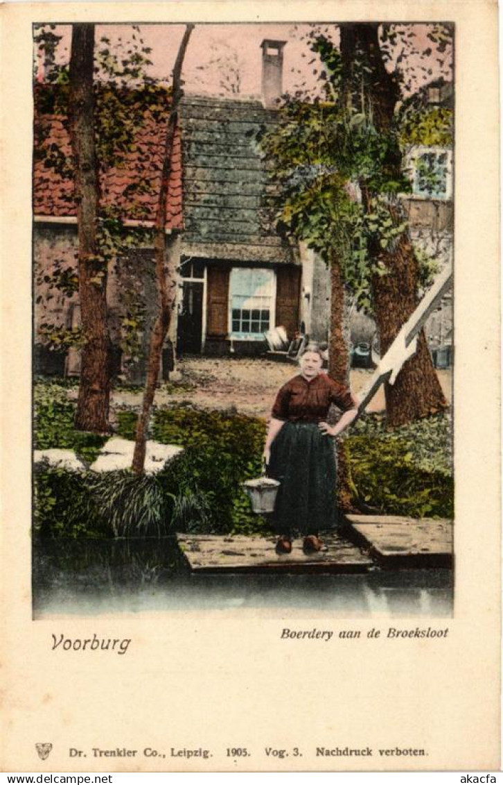 CPA AK VOORBURG Boerdery aan de Broeksloot NETHERLANDS (602170)