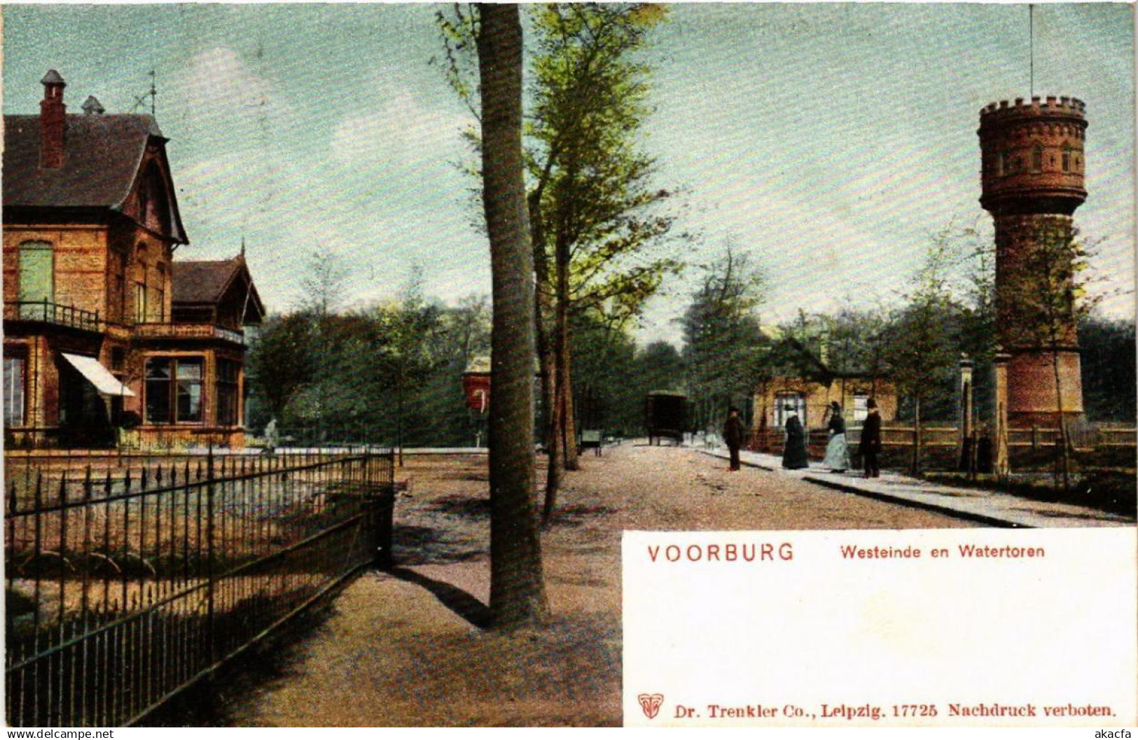 CPA AK VOORBURG Westeinde en Watertoren NETHERLANDS (602176)