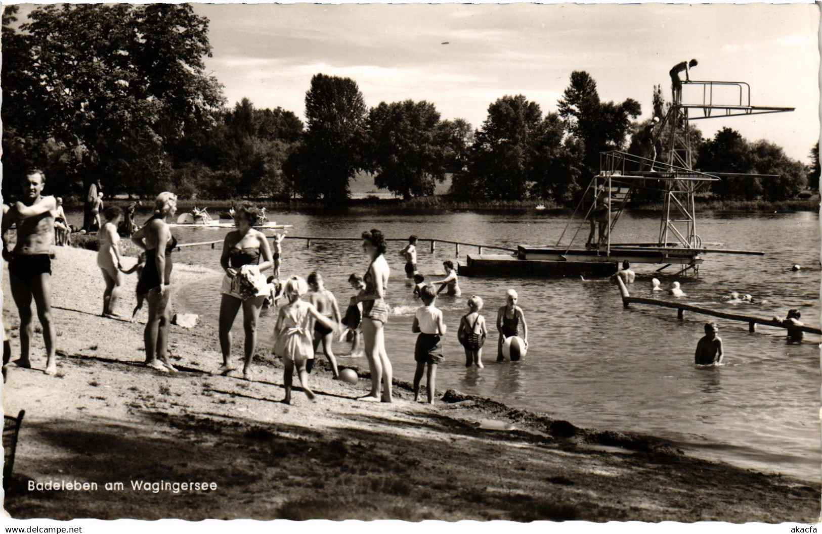 CPA AK WAGING AM SEE Badeleben GERMANY (1419108)