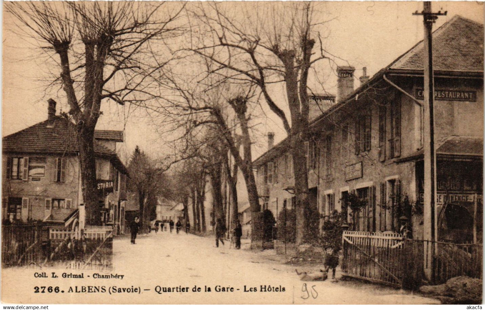 CPA ALBENS - Quartier de la Gare - Les Hotels (651841)