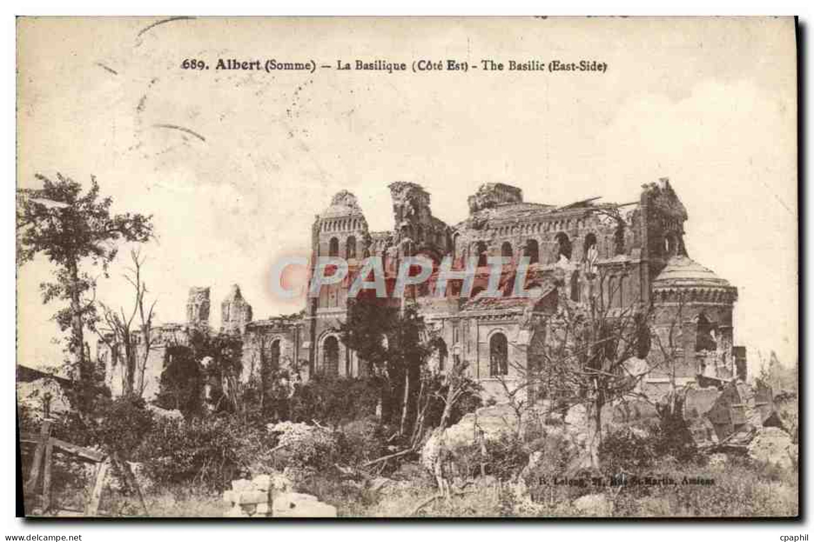 CPA Albert La Basilique Militaria