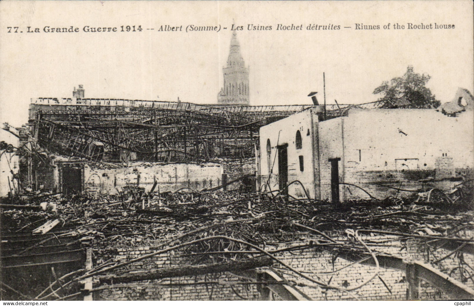CPA Albert Les usines Rochet detruites