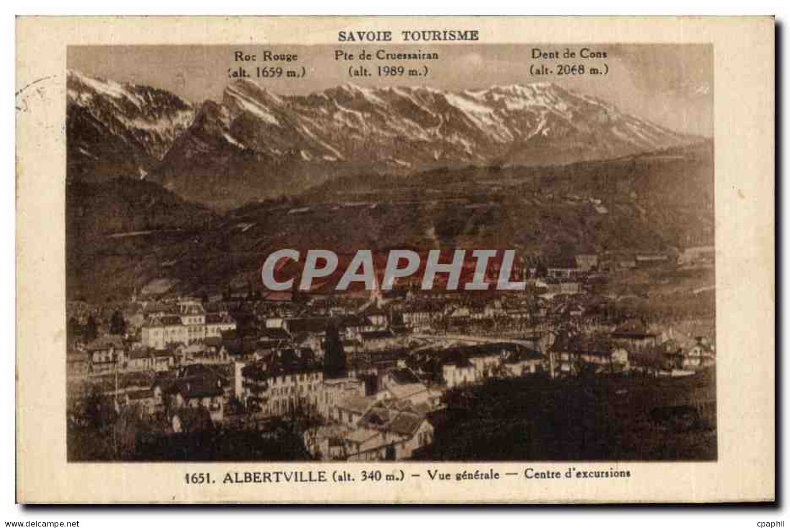CPA Albertville Vue Generale Centre d'excursions