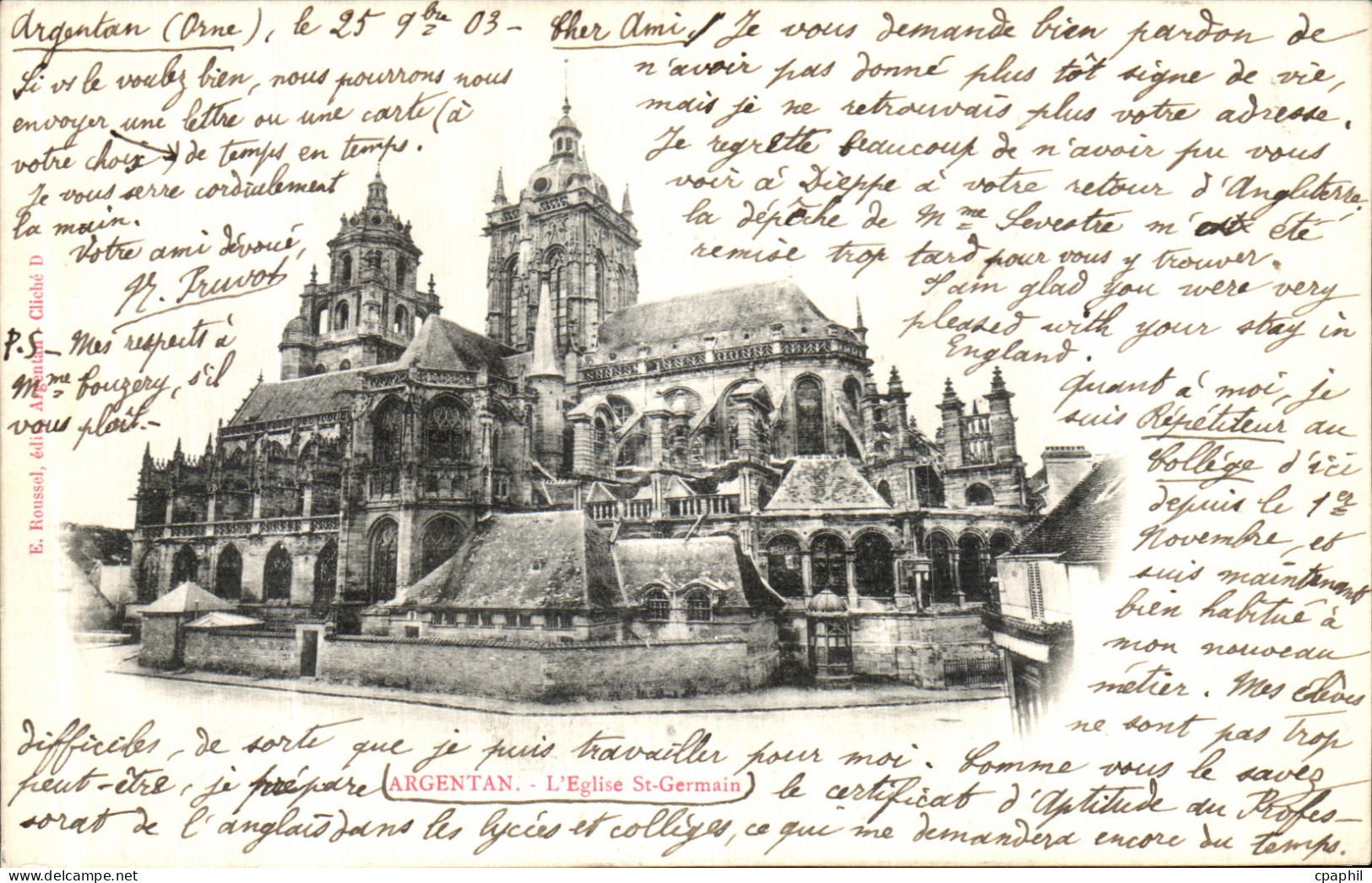 CPA Alencon L Eglise St Germain