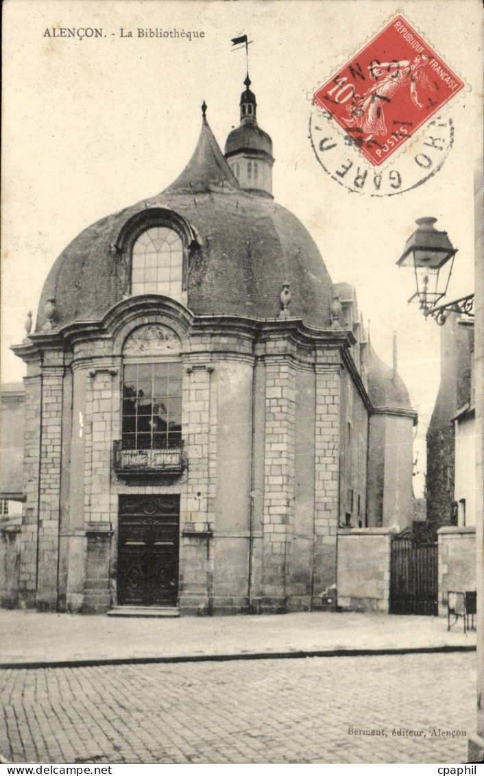 CPA Alencon La Bibliotheque
