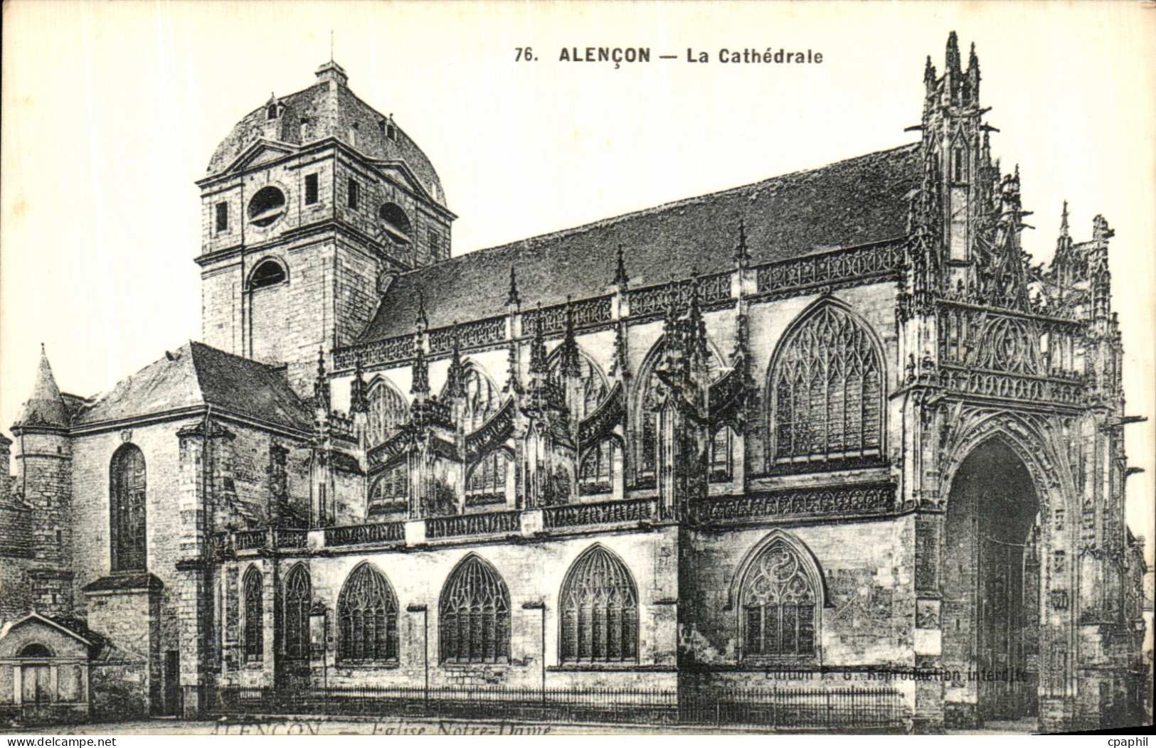 CPA Alencon La Cathedrale