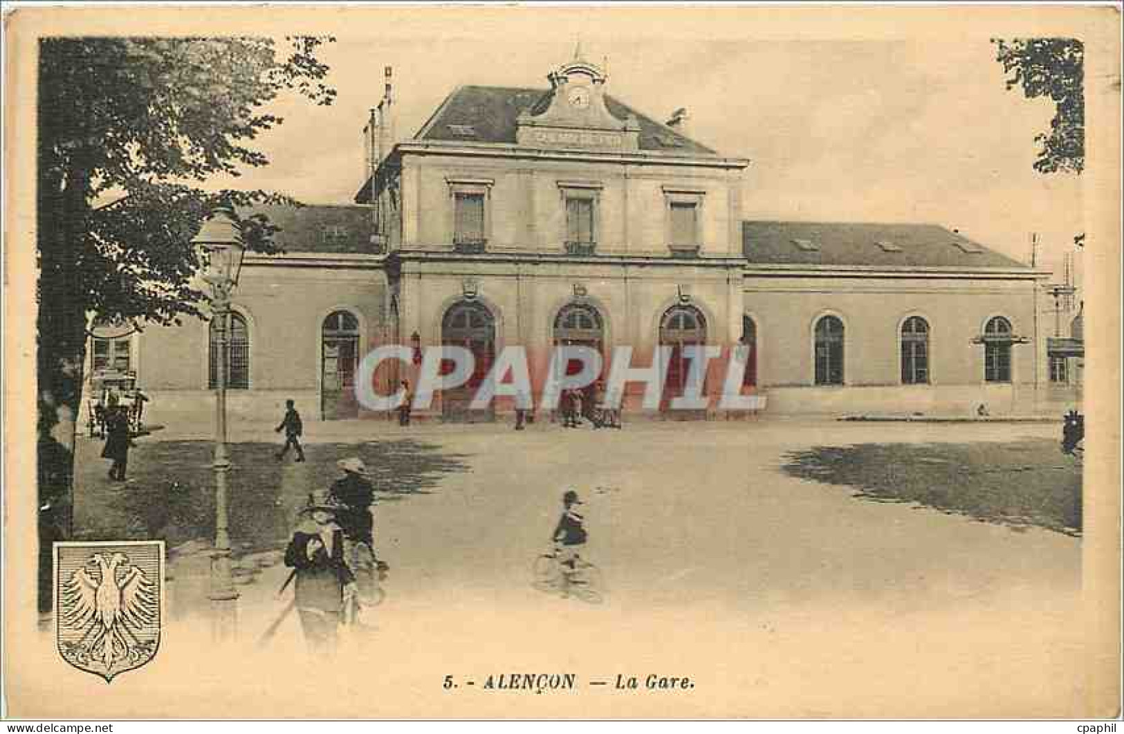 CPA Alençon - la gare