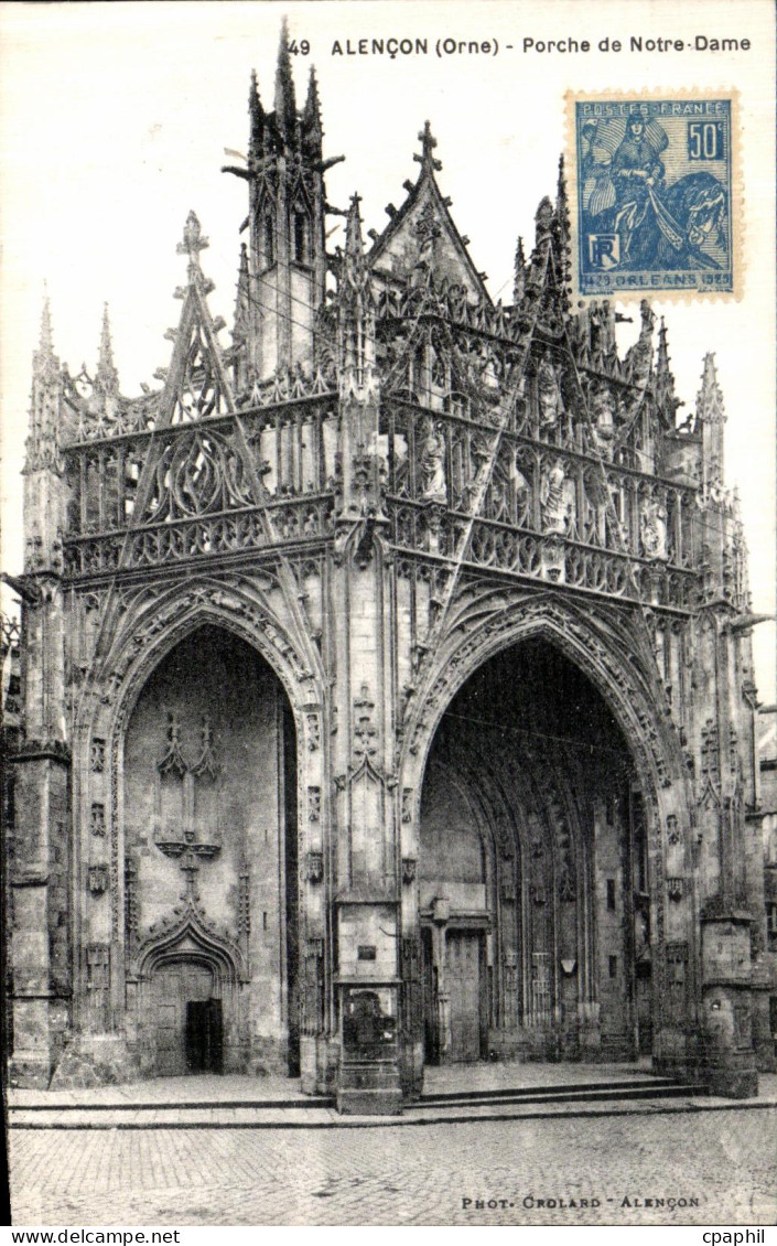 CPA Alencon Porche de Notre Dame