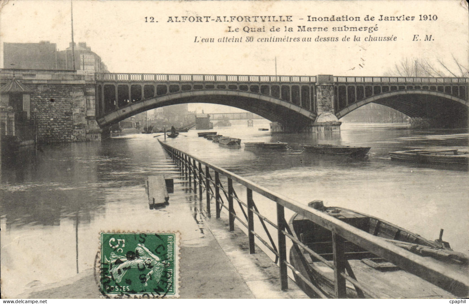 CPA Alfortville Inondation De Janvier 1910