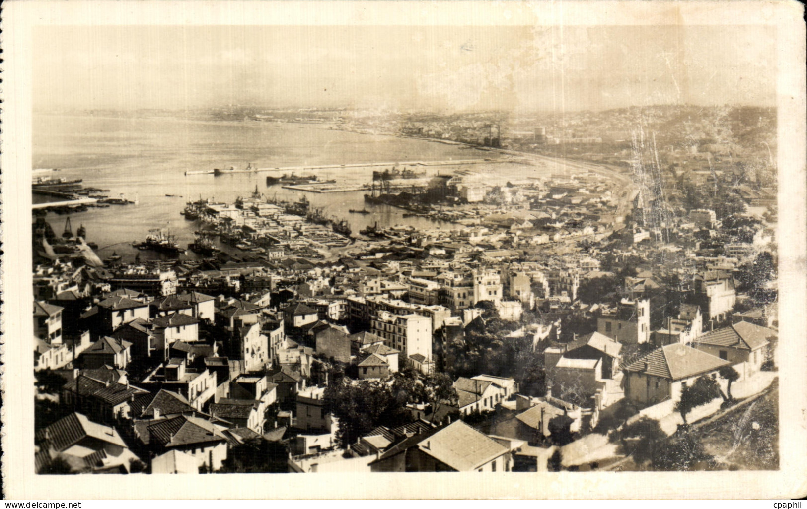CPA Alger Le Port de I Agha et la baie d Alger