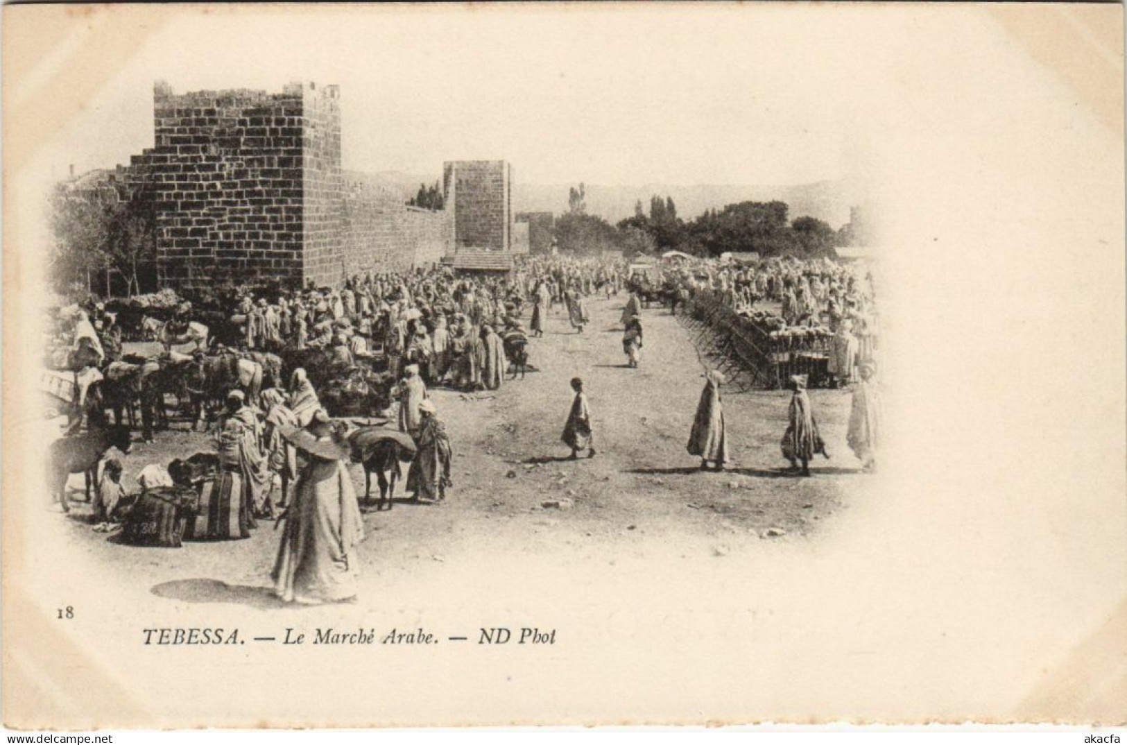 CPA ALGERIA TEBESSA Le Marche Arabe (1145512)