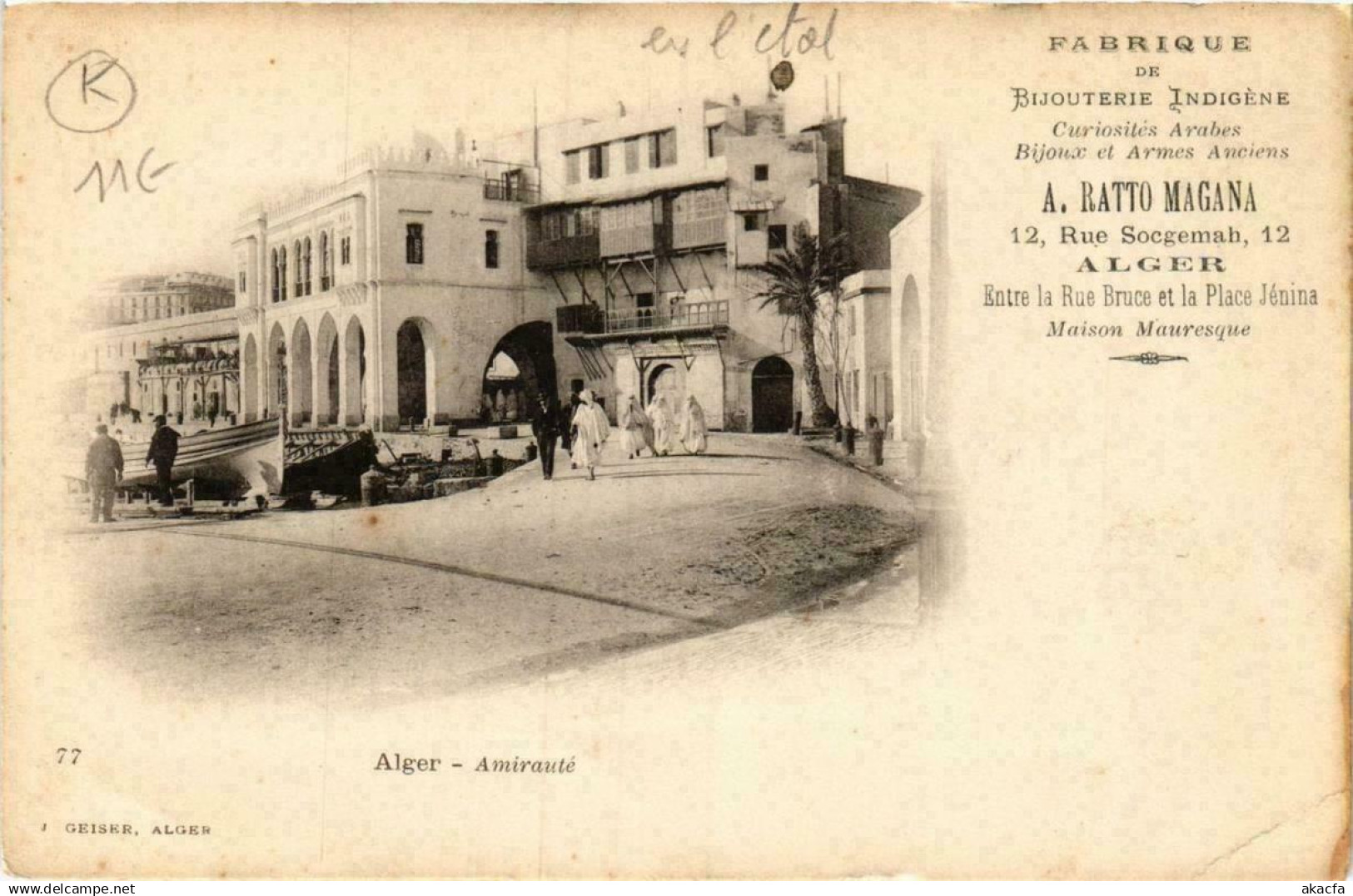 CPA ALGERIE ALGER Amirauté Alger (735425)