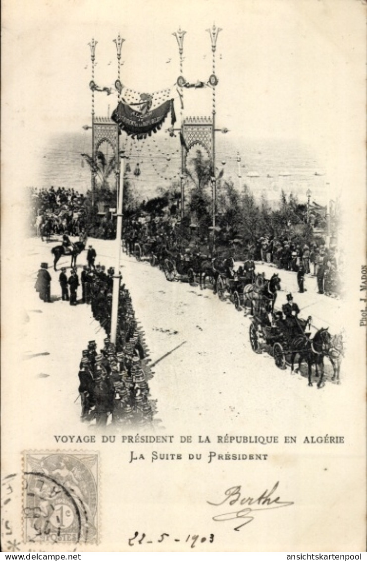 CPA Algier Algier Algerien, Reise des Präsidenten der Republik, Suite des Präsidenten