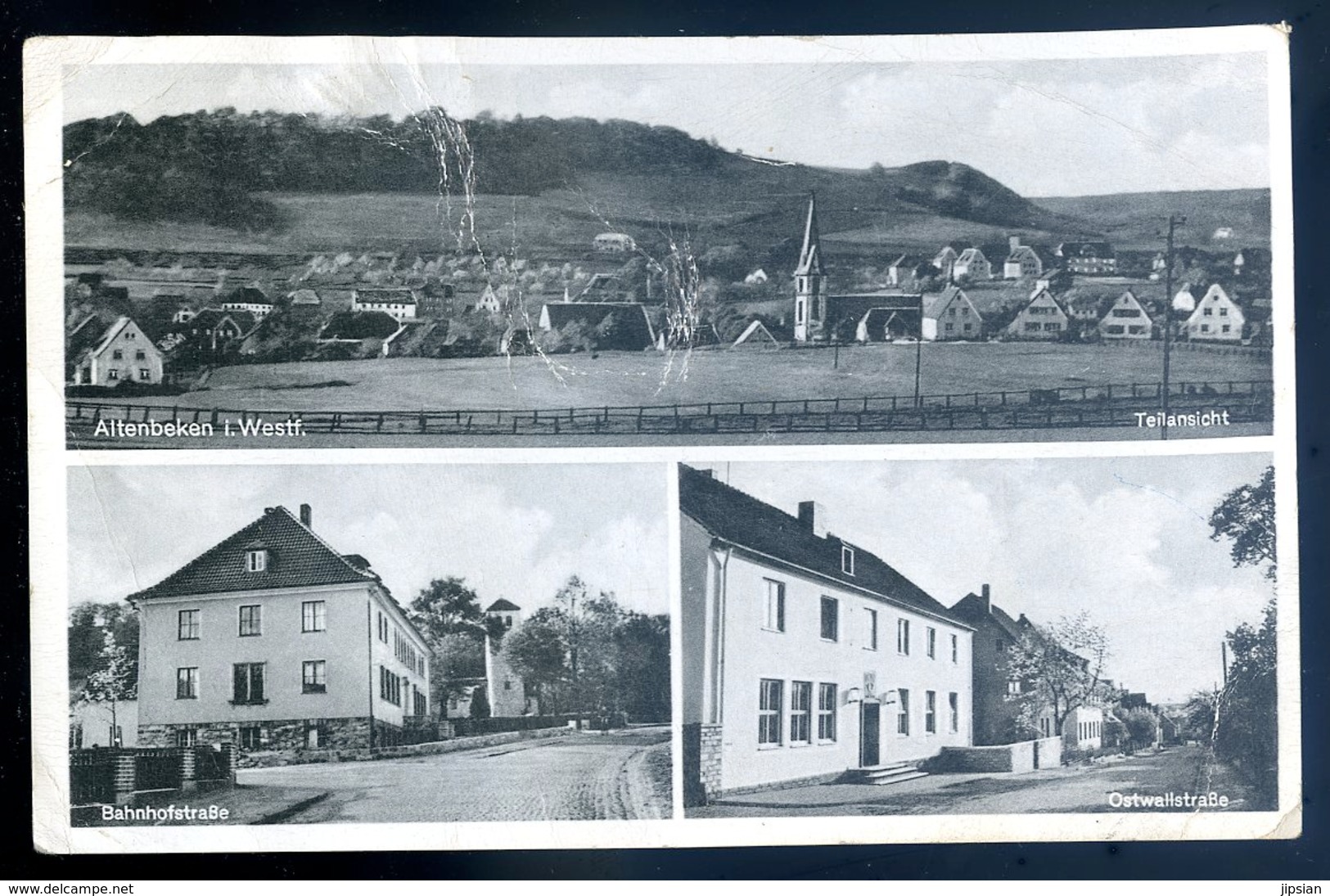 cpa Allemagne Altenbeken Teilansicht bahnhofstrasse Ostwallstrasse JM8