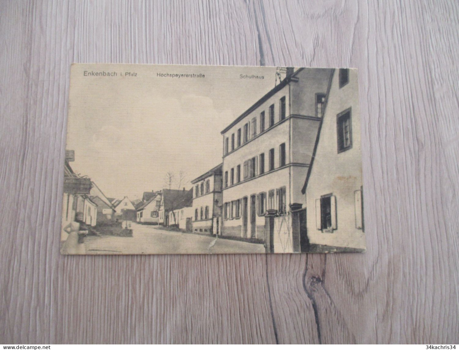 CPA Allemagne Deutschland Enkenbach pfalz Hochspeyerstrasse Schulhaus