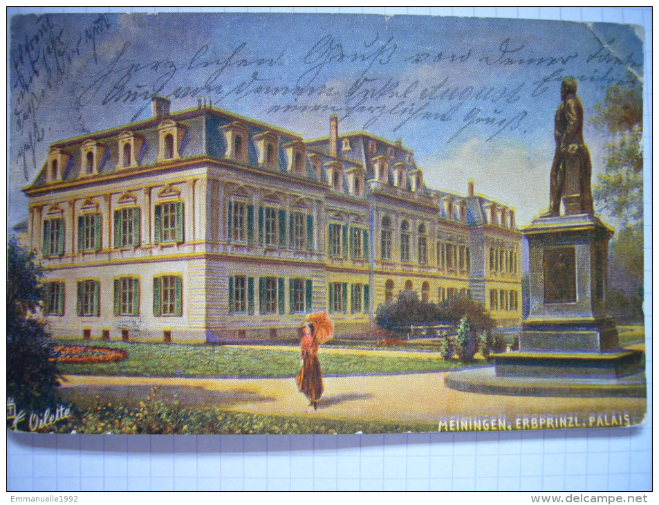 CPA Allemagne Thuringe Thuringen - Meiningen - Erbprinzl. Palais 1910 - Palais ducal - colorisée