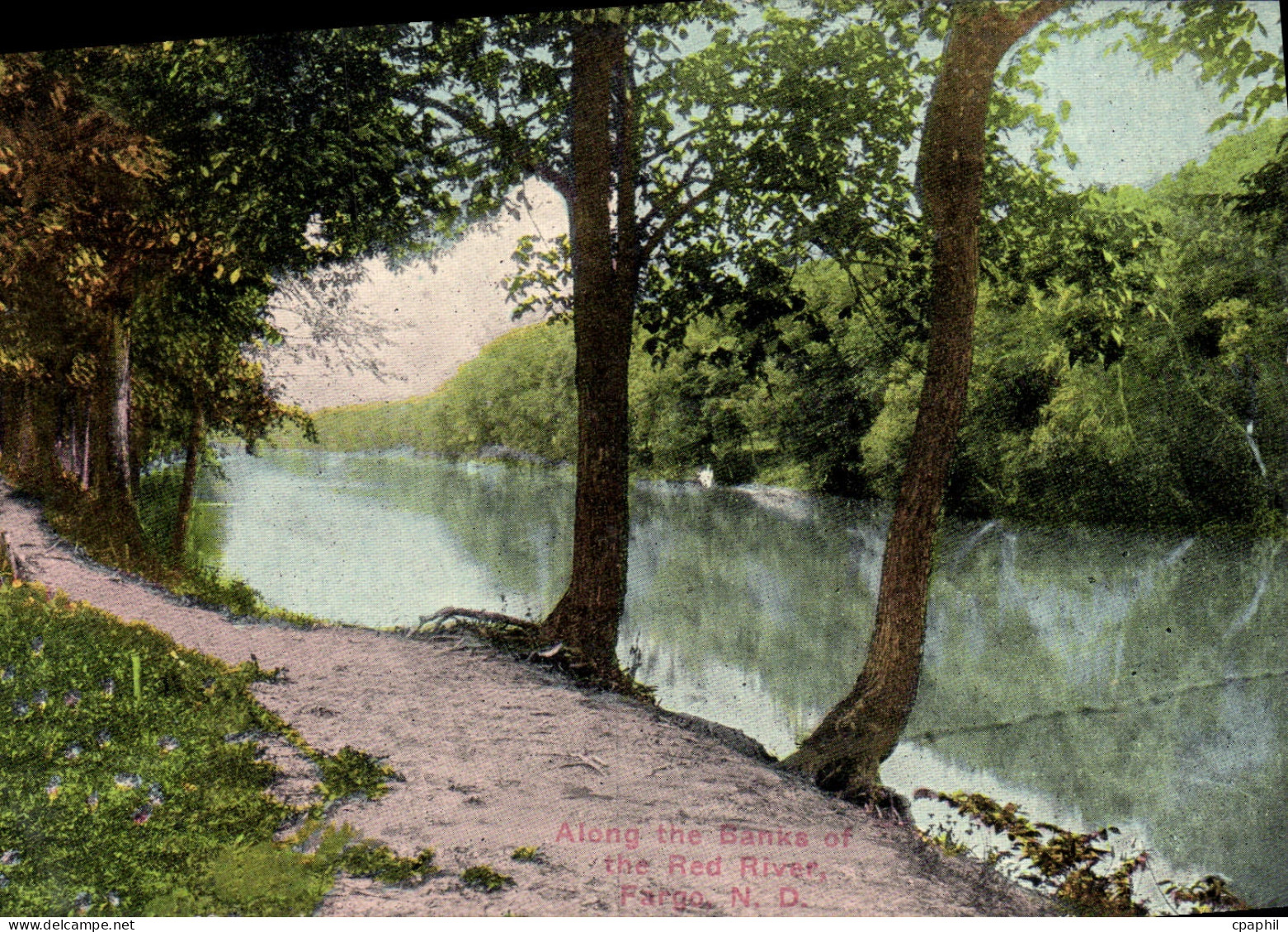 CPA Along The Banke Of The Red River Fargo N D