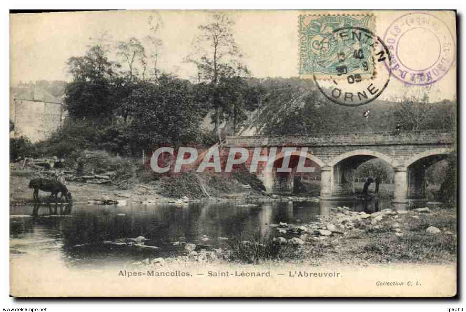 CPA Alpes Mancelles Saint Leonard L'Abreuvoir