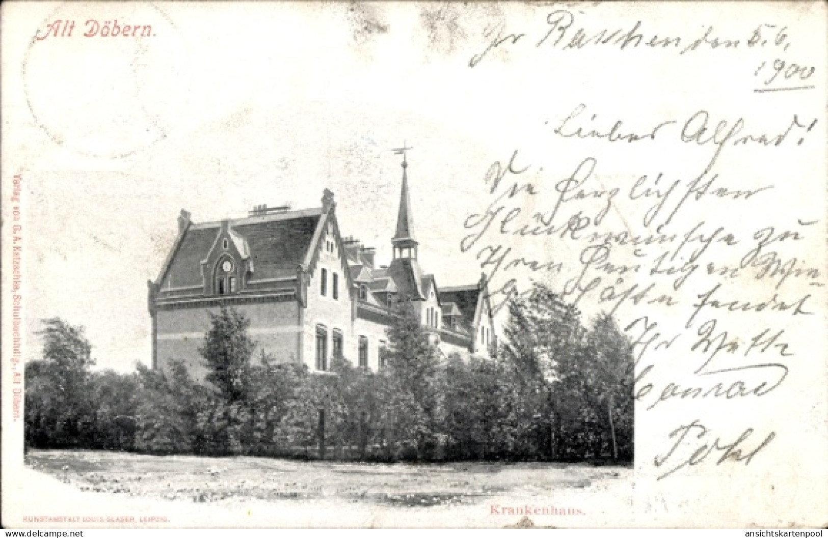 CPA Alt Döbern Altdöbern Niederlausitz, Krankenhaus