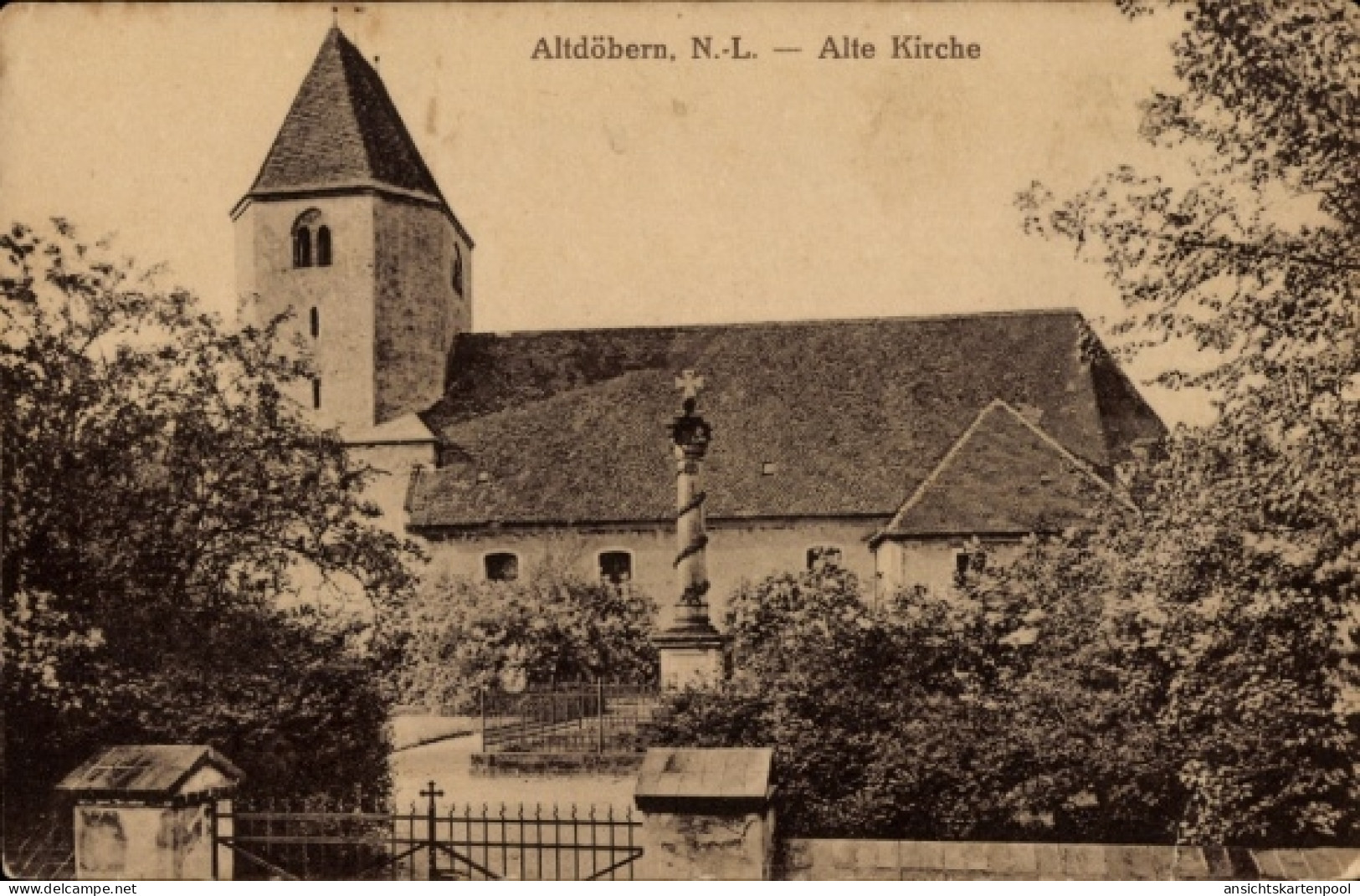 CPA Altdöbern in der Niederlausitz, Alte Kirche