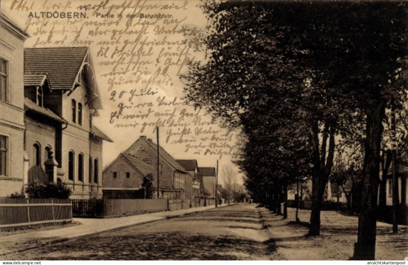 CPA Altdöbern in der Niederlausitz, Bahnhofstraße